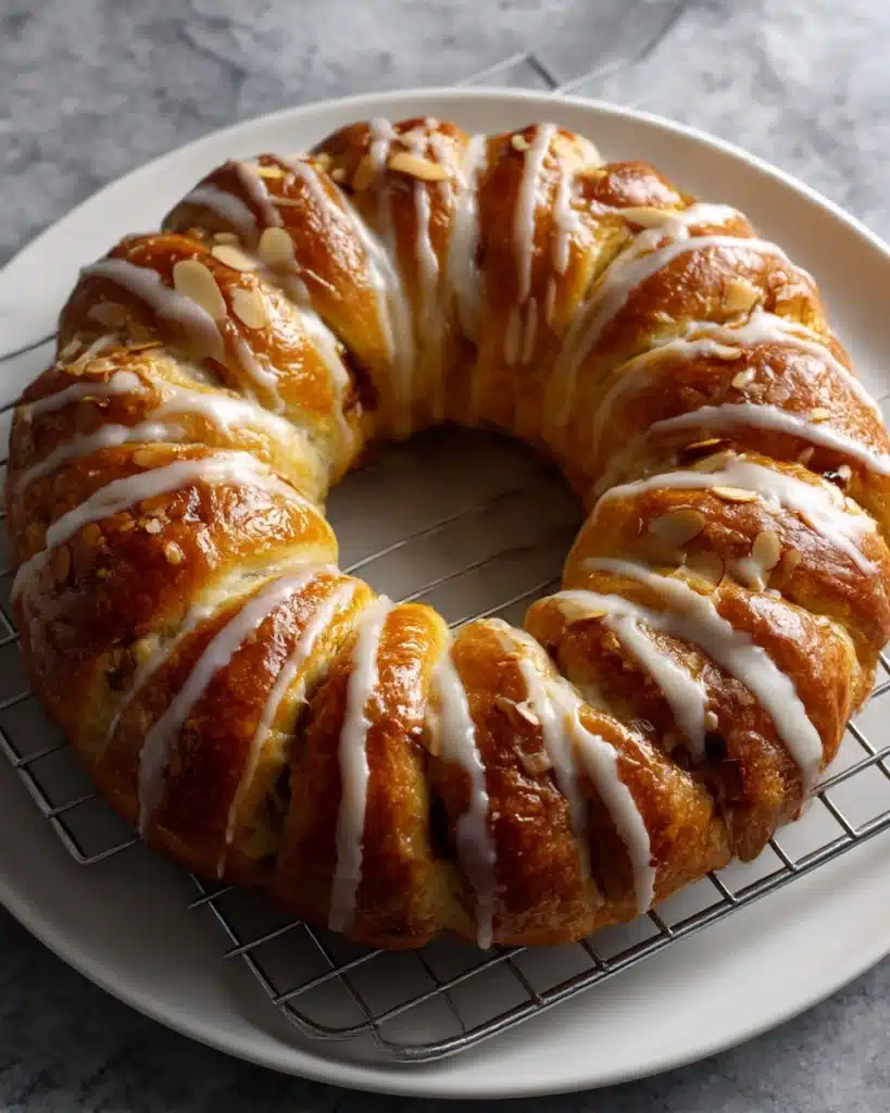 Christmas Tea Ring with Raspberry Cream Cheese Filling Recipe