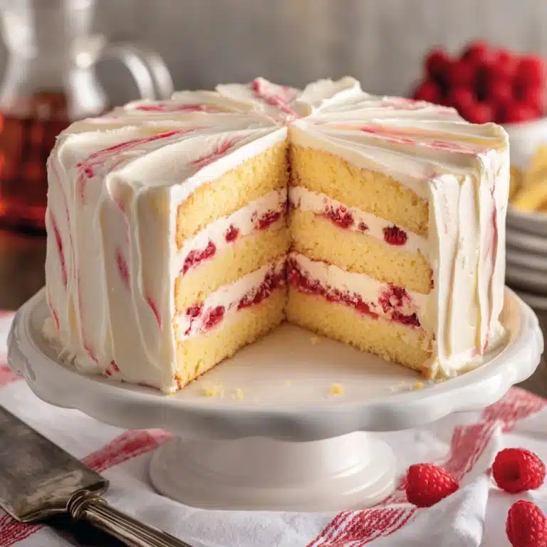 Raspberry Cake with Lemon Buttercream Recipe
