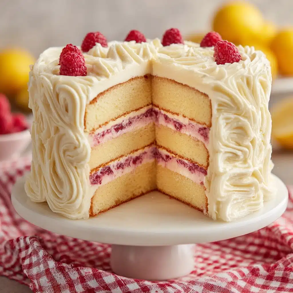 Raspberry Cake with Lemon Buttercream Recipe - Recipe Image