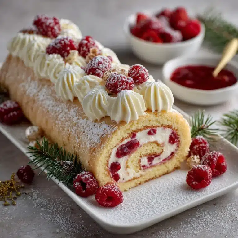 Christmas Raspberry Cake Roll Recipe