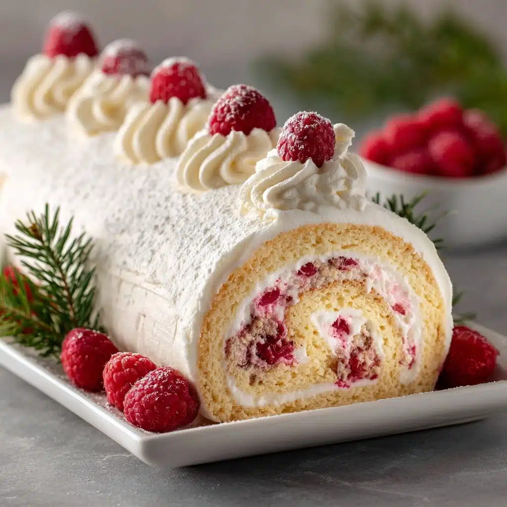 Christmas Raspberry Cake Roll Recipe - Recipe Image