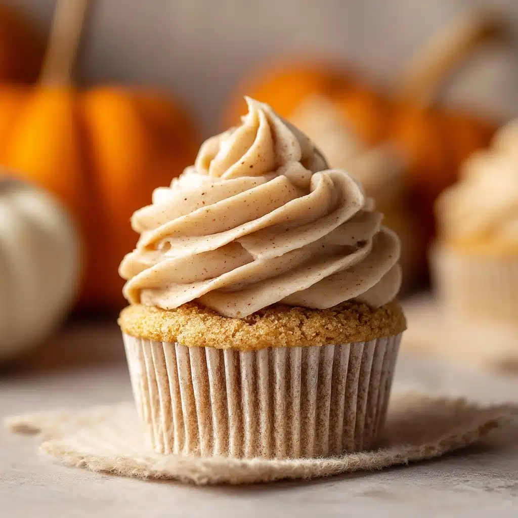 Pumpkin Cupcakes with Cinnamon Cream Cheese Frosting Recipe - Recipe Image