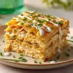 Cheesy Buffalo Chicken Lasagna with Ranch Drizzle Recipe