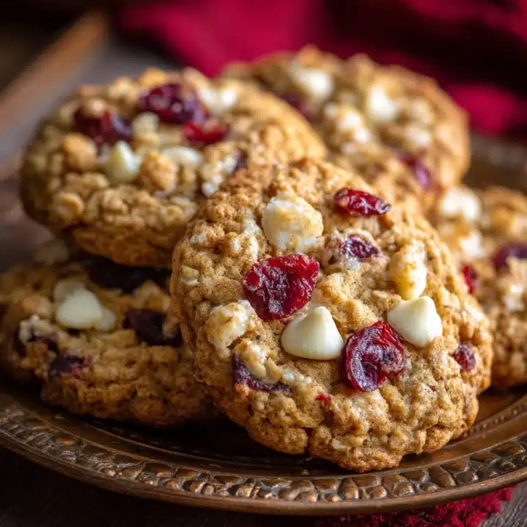 White Chocolate Cranberry Oatmeal Cookies Recipe