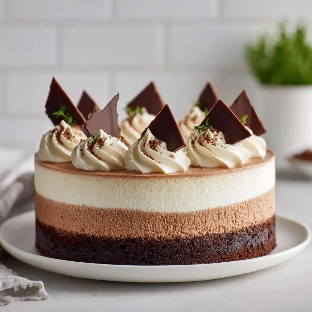 Triple Chocolate Mousse Cake Recipe - Recipe Image