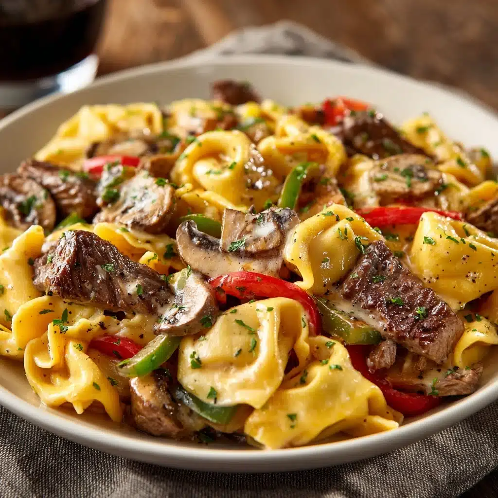 Philly Cheesesteak Tortellini Recipe - Recipe Image