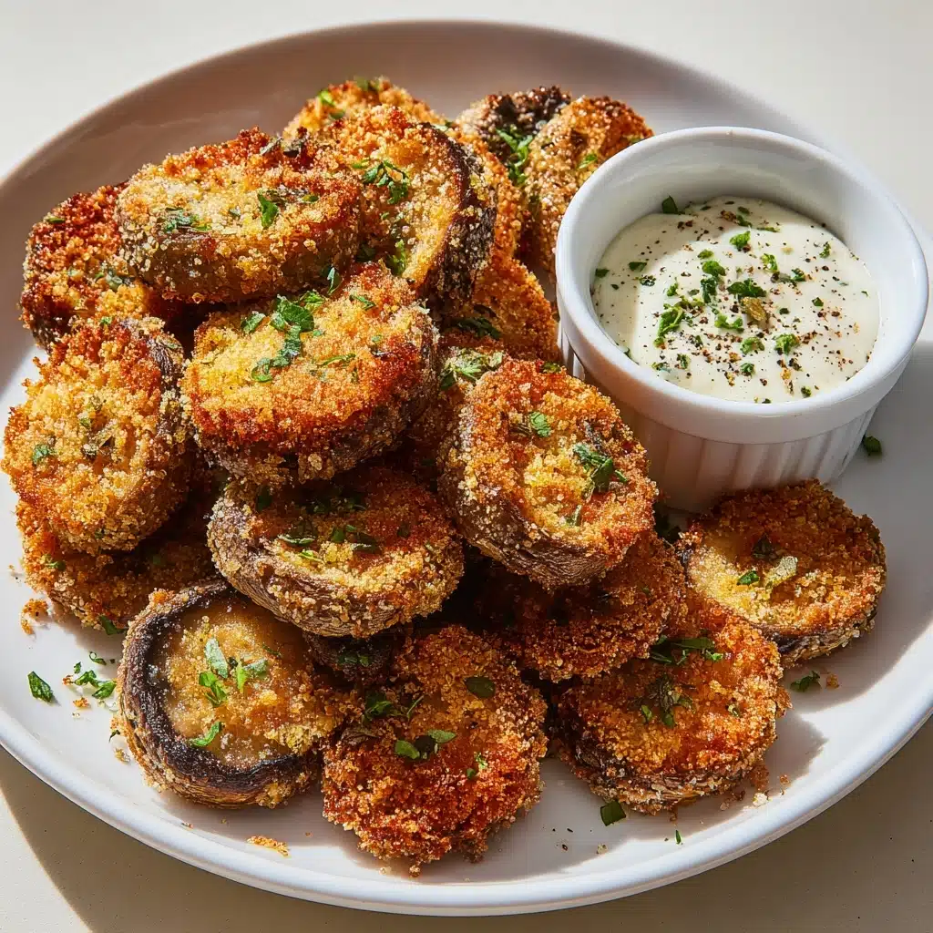 Crispy Fried Mushrooms with Cool Ranch Dip Recipe