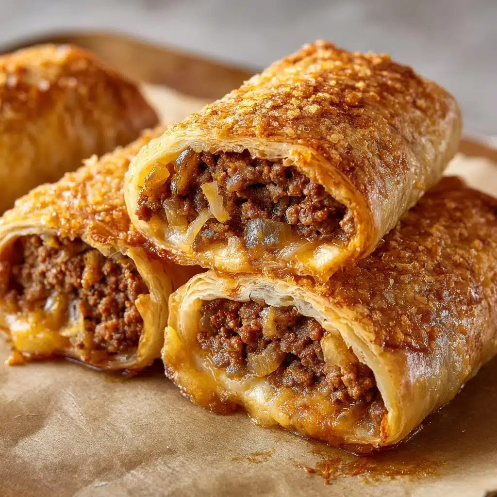 Air Fryer Loaded Cheeseburger Egg Rolls Recipe - Recipe Image