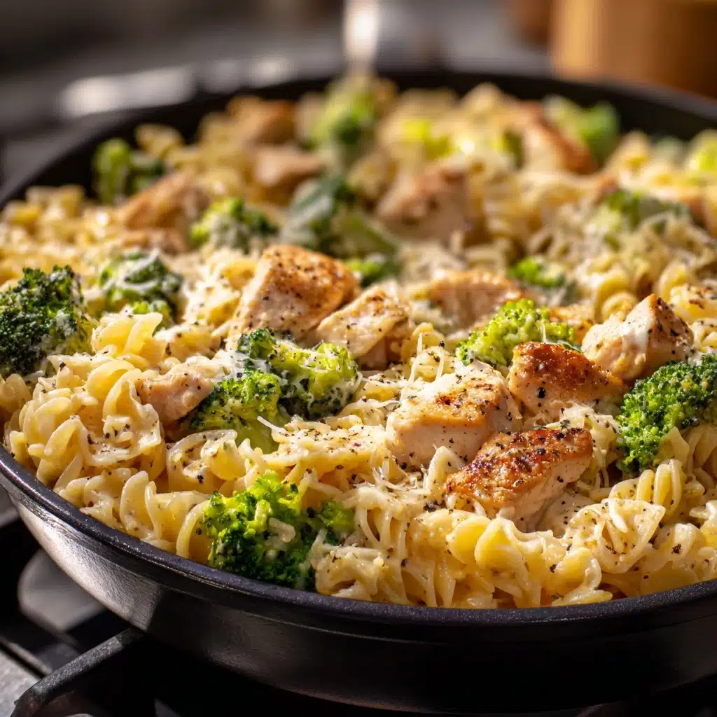 Cheesy Garlic Chicken and Broccoli Pasta Recipe