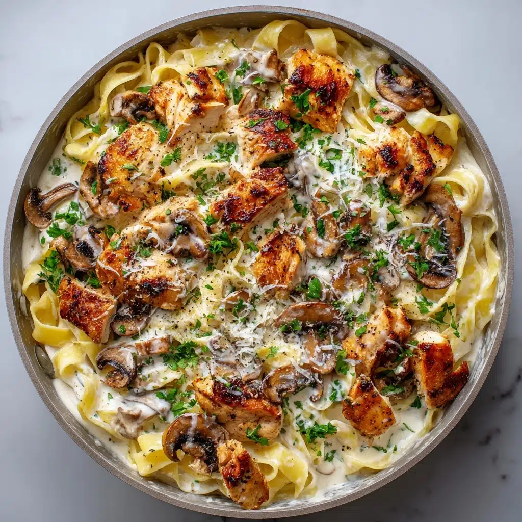 Creamy Chicken and Mushroom Pasta Recipe - Recipe Image
