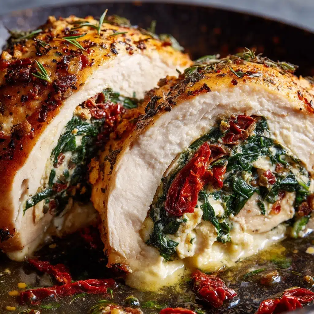 Sundried Tomato, Spinach, and Cheese Stuffed Chicken Recipe