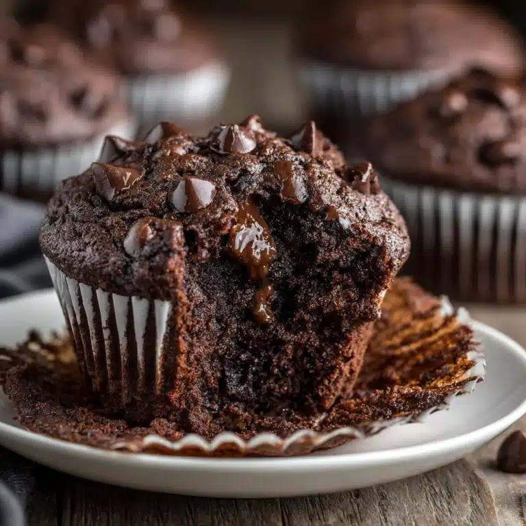 Healthy Double Chocolate Zucchini Muffins Recipe