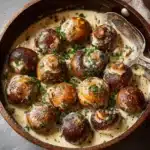 Creamy Garlic Butter Tuscan Mushrooms Recipe