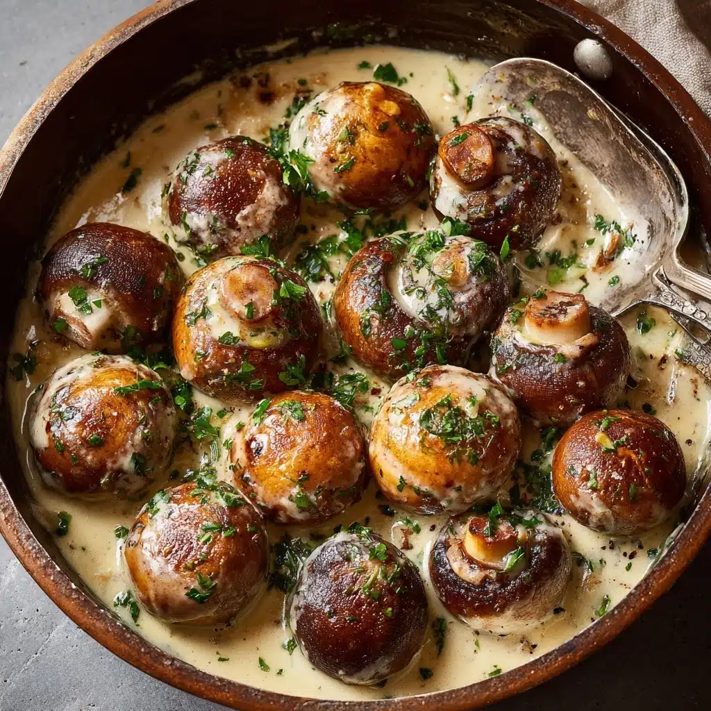 Creamy Garlic Butter Tuscan Mushrooms Recipe