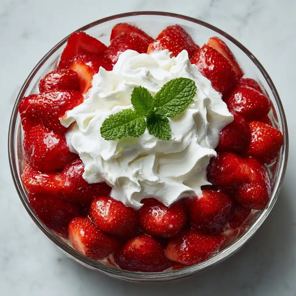 Strawberries with Mint-Infused Cream Recipe - Recipe Image