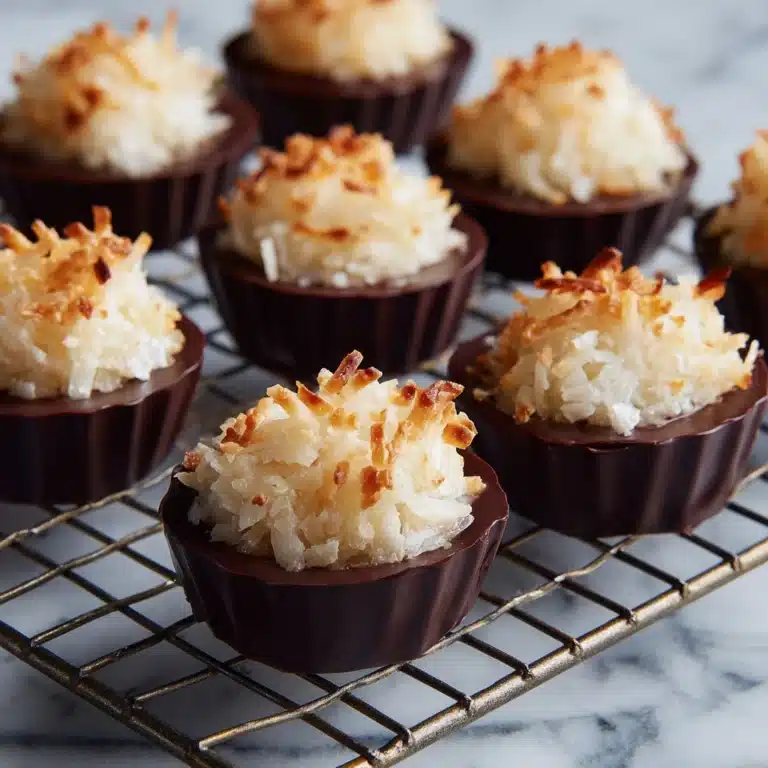 Coconut Macaroons Dipped in Chocolate Recipe