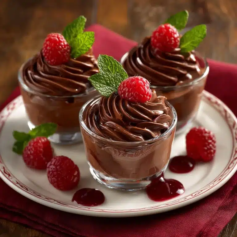 Chocolate Mousse with Raspberry Coulis Recipe