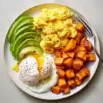 Soft Scramble and Roasted Sweet Potato Plate Recipe