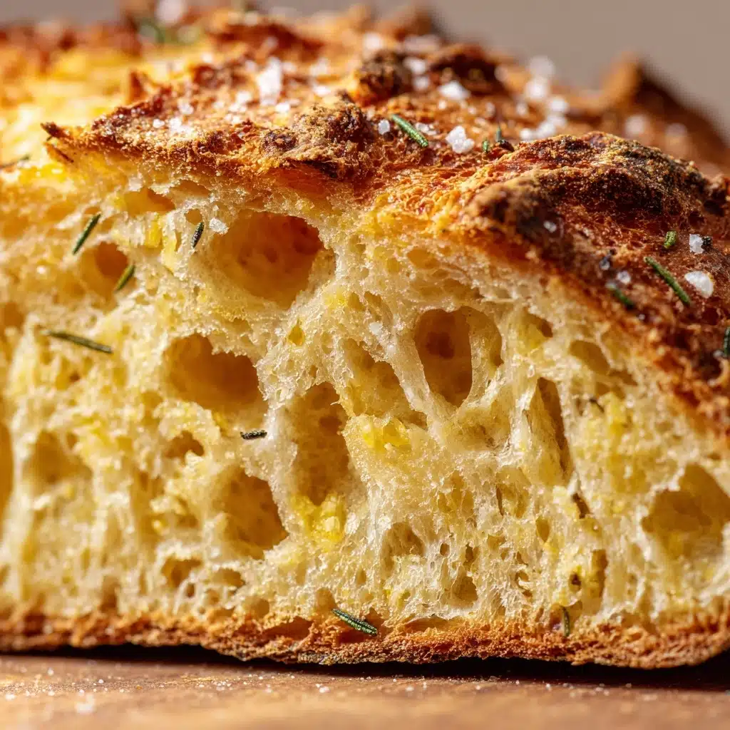 Rosemary & Roasted Garlic Artisan Bread Recipe - Recipe Image