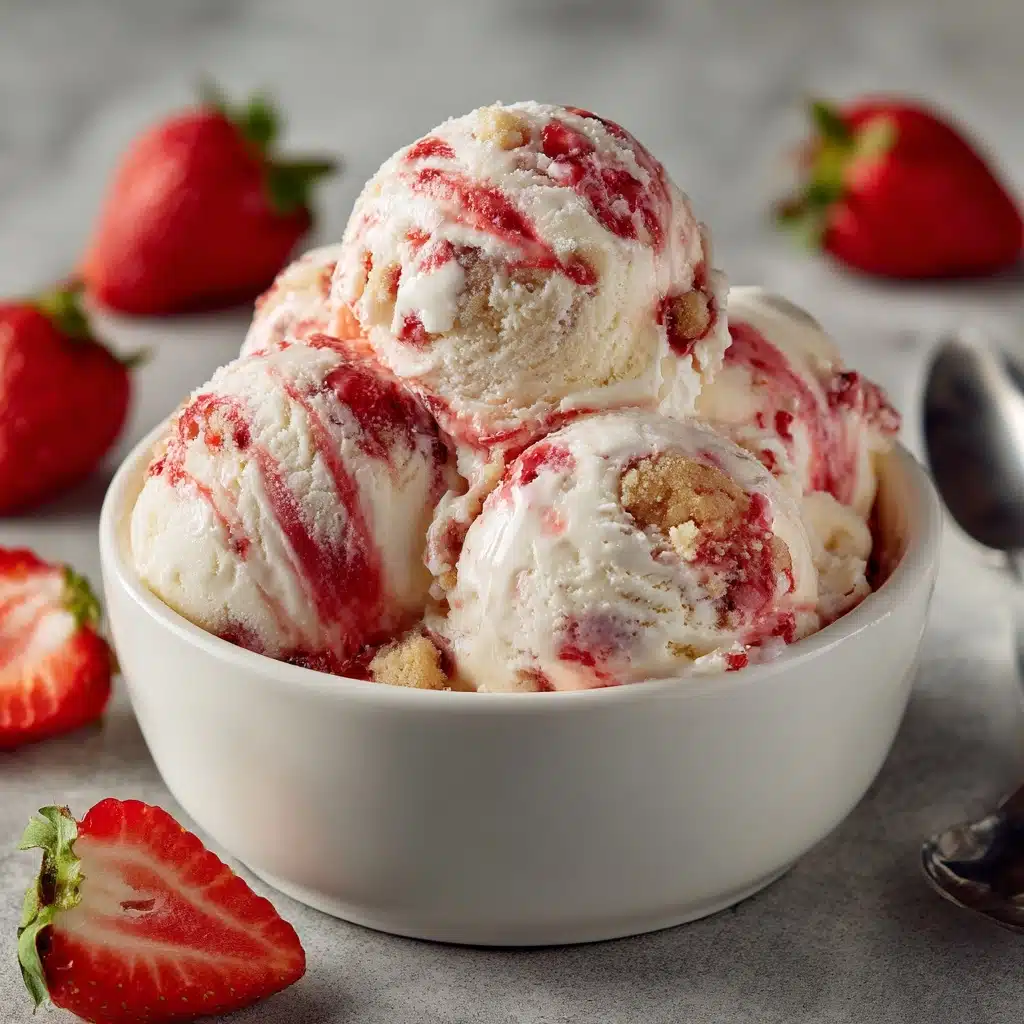 The Best Roasted Strawberry Shortcake Ice Cream Recipe
