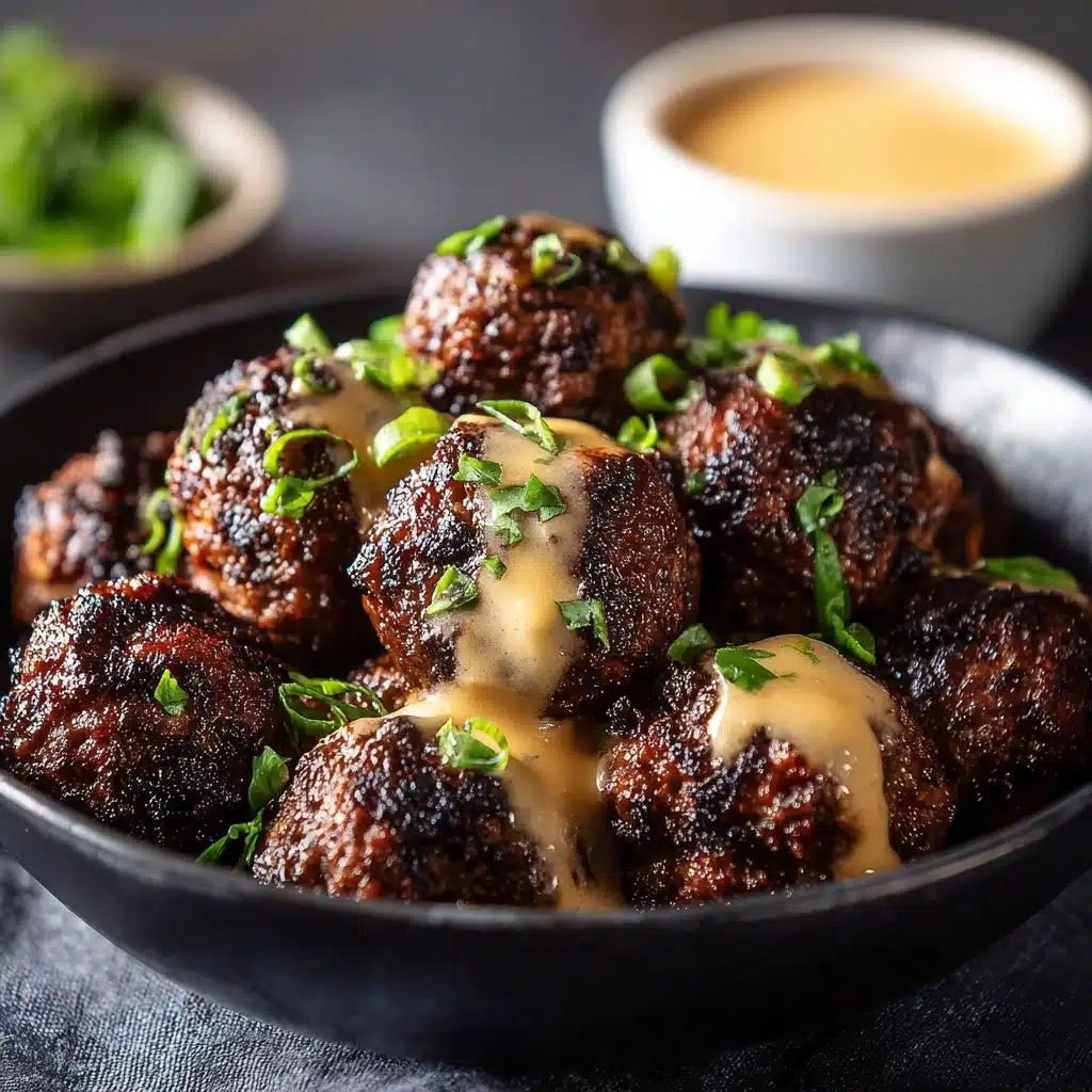 Korean BBQ Meatballs with Spicy Mayo Dip Recipe - Recipe Image