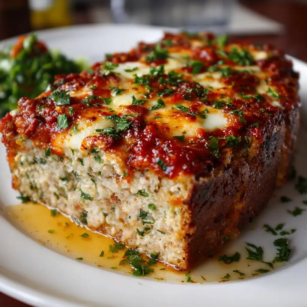 Melt-in-Your-Mouth Garlic Parmesan Chicken Meatloaf Recipe - Recipe Image