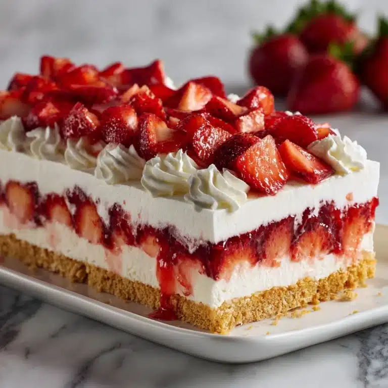 No Bake Strawberry Cream Cheese Icebox Cake Recipe