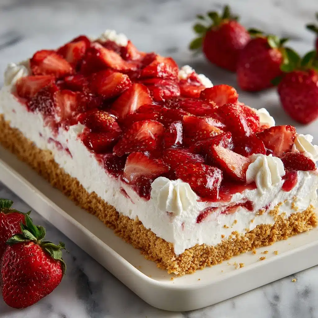 No Bake Strawberry Cream Cheese Icebox Cake Recipe - Recipe Image