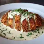 Parmesan Crusted Chicken With Creamy Garlic Sauce Recipe