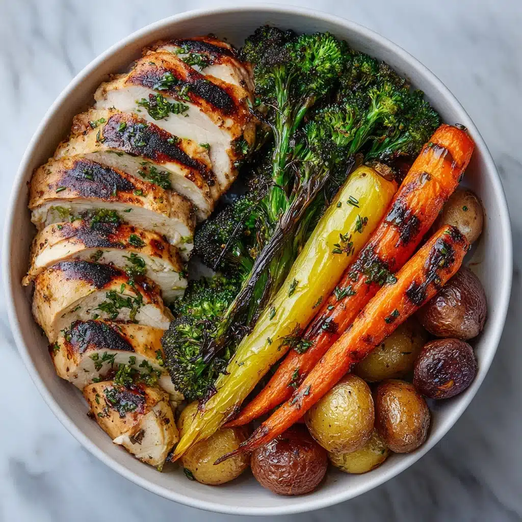 Grilled Garlic and Herb Chicken and Veggies Recipe - Recipe Image