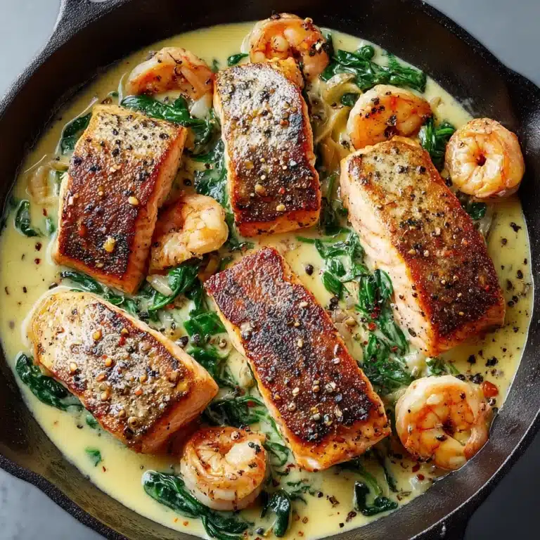 Cajun Cream Sauce with Salmon and Shrimp Recipe