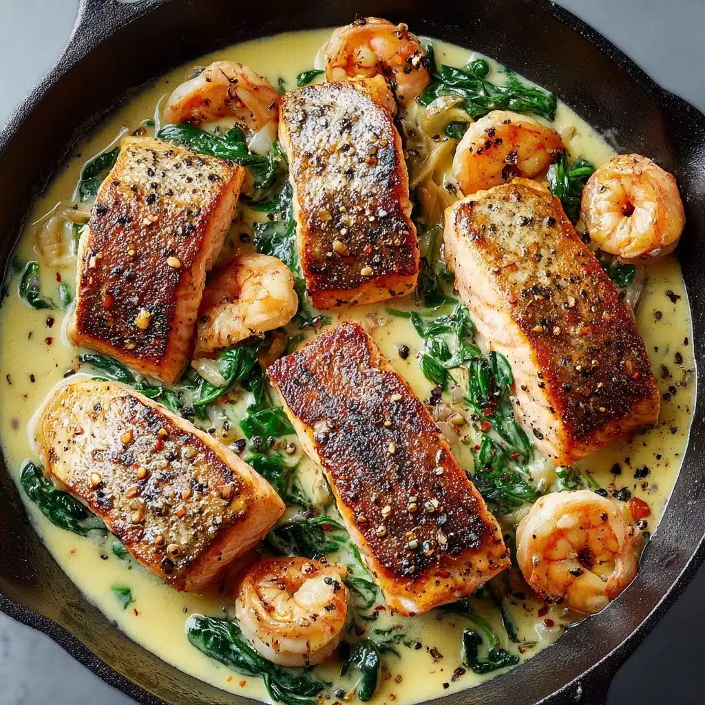 Cajun Cream Sauce with Salmon and Shrimp Recipe