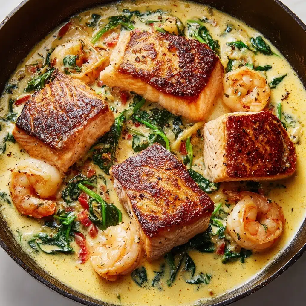 Cajun Cream Sauce with Salmon and Shrimp Recipe - Recipe Image