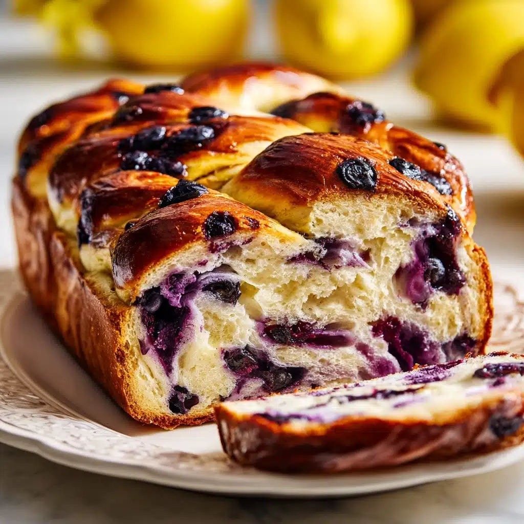 Lemon Blueberry Cream Cheese Sourdough Bread Recipe