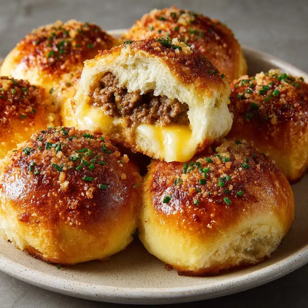 Garlic Parmesan Cheeseburger Bombs Recipe - Recipe Image