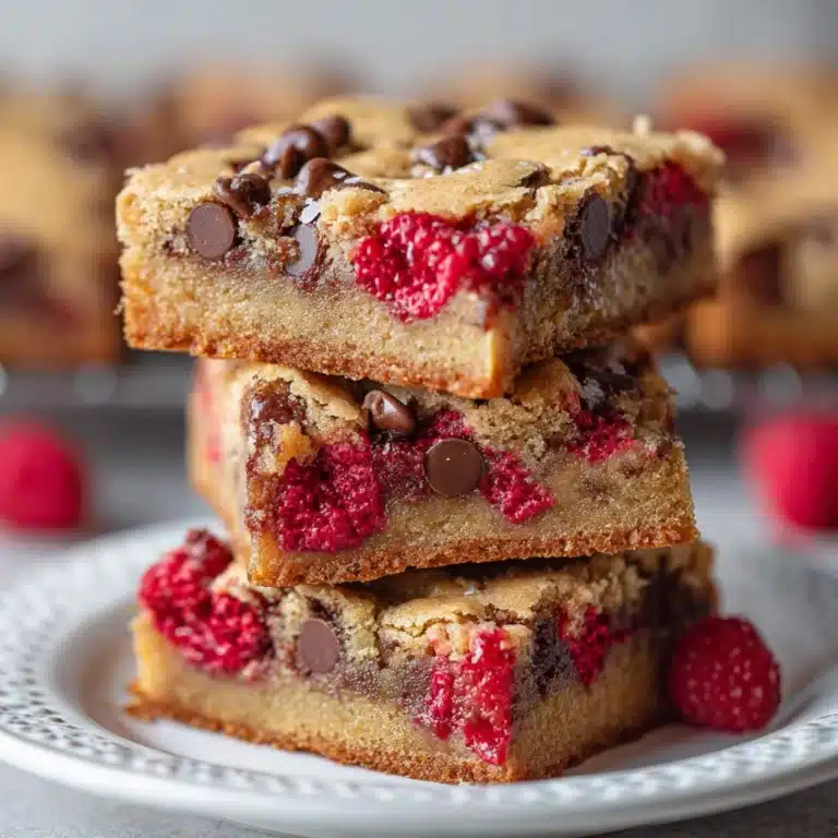 Raspberry and Chocolate Chip Cookie Bars Recipe