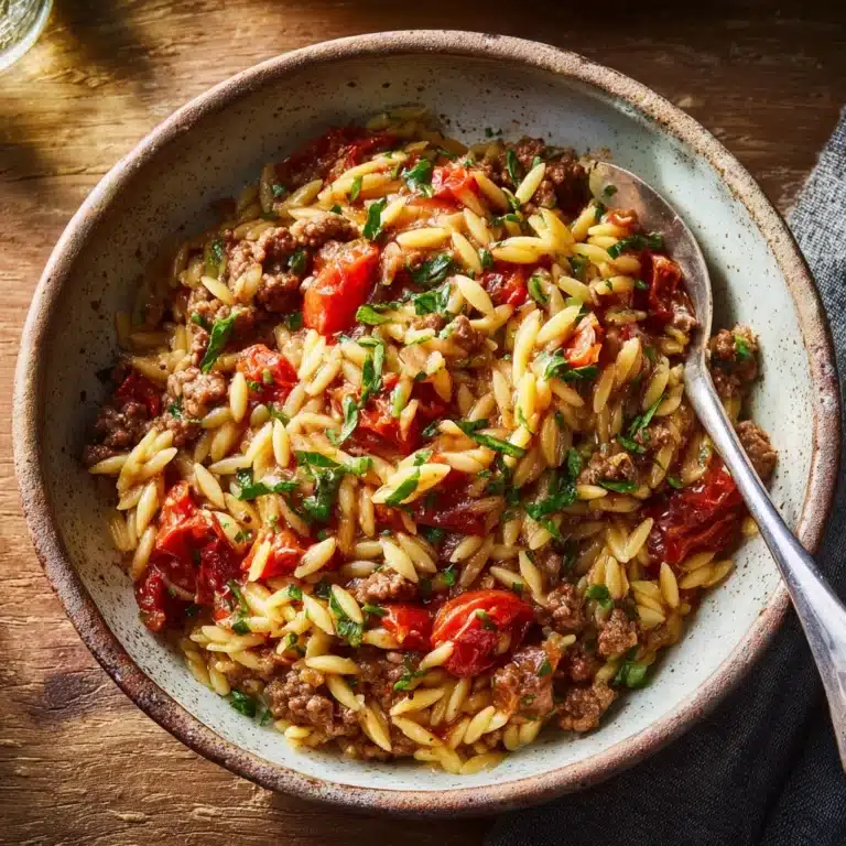 Ground Beef Orzo: A Delicious and Easy One-Pan Recipe