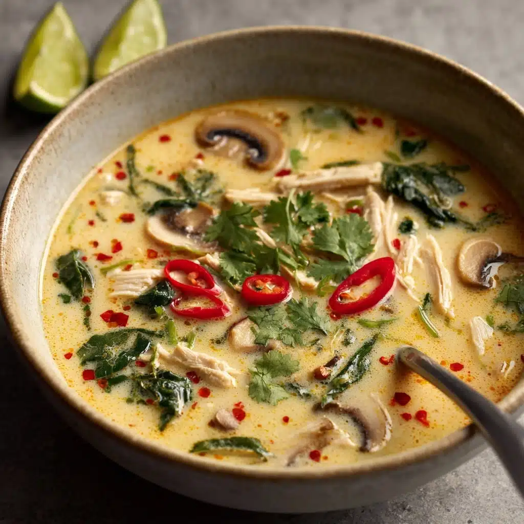 Slow Cooker Tom Kha Soup (Thai Coconut Chicken Soup) Recipe - Recipe Image