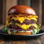 Corned Beef Burgers with Irish Cheddar Cheese Recipe