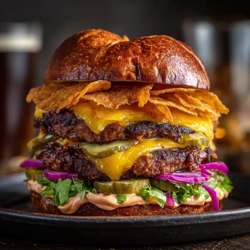 Corned Beef Burgers with Irish Cheddar Cheese Recipe - Recipe Image