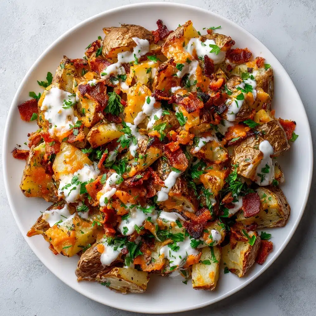 Buffalo Chicken Roasted Potato Bake Recipe - Recipe Image
