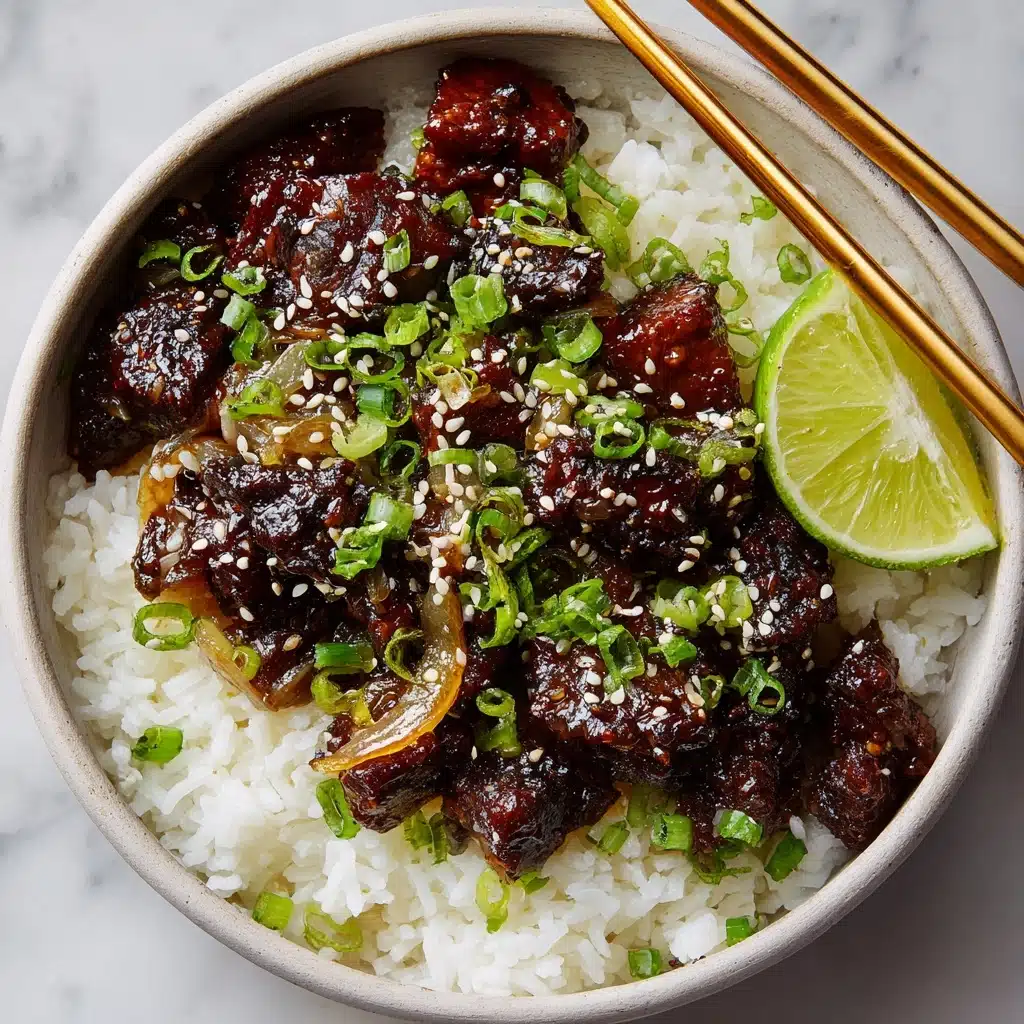 Honey Garlic Lamb with Pickled Cucumber Recipe - Recipe Image