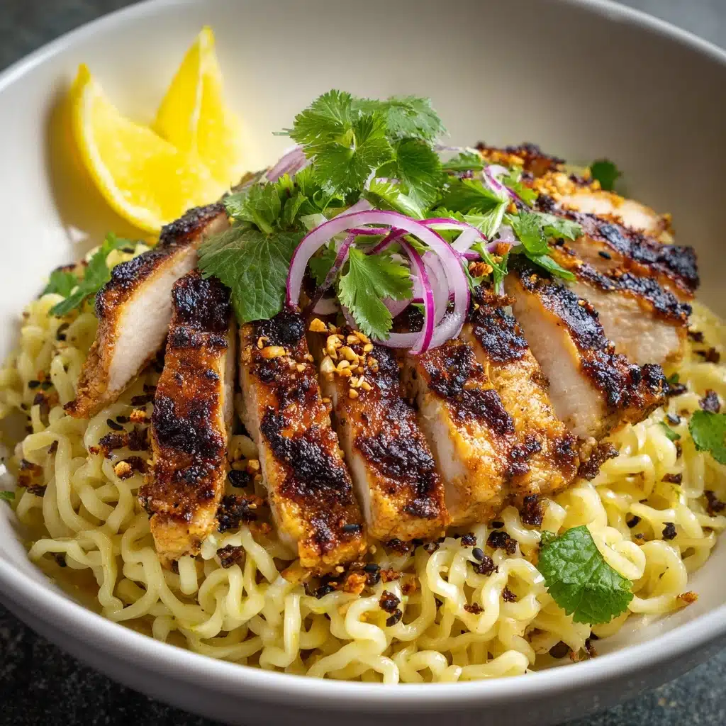 Lemon Garlic Chicken Noodle Bowl Recipe