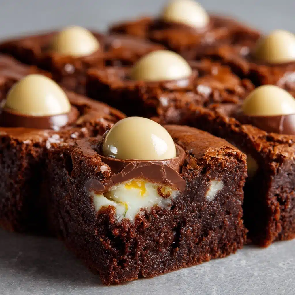 Cadbury Creme Egg Chocolate Brownies Recipe - Recipe Image