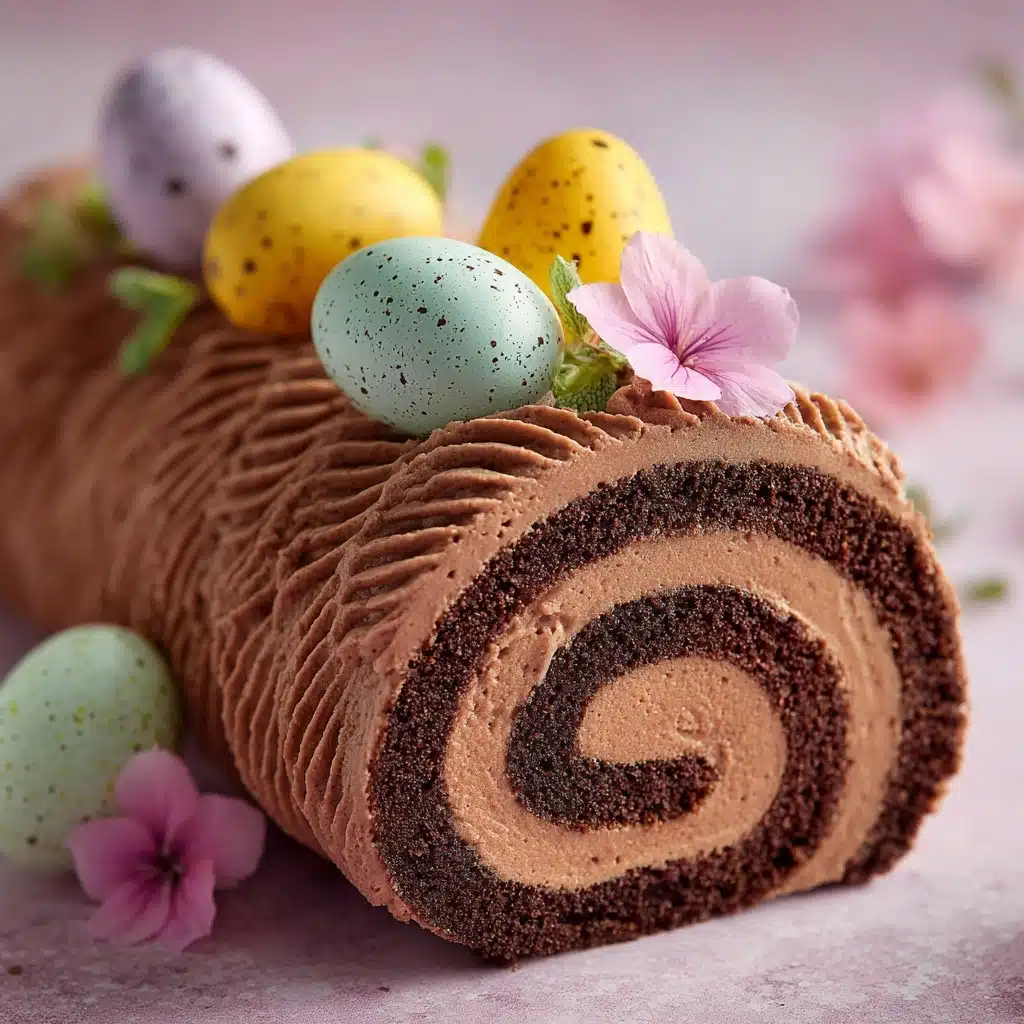 Easter Chocolate Log Cake Recipe - Recipe Image