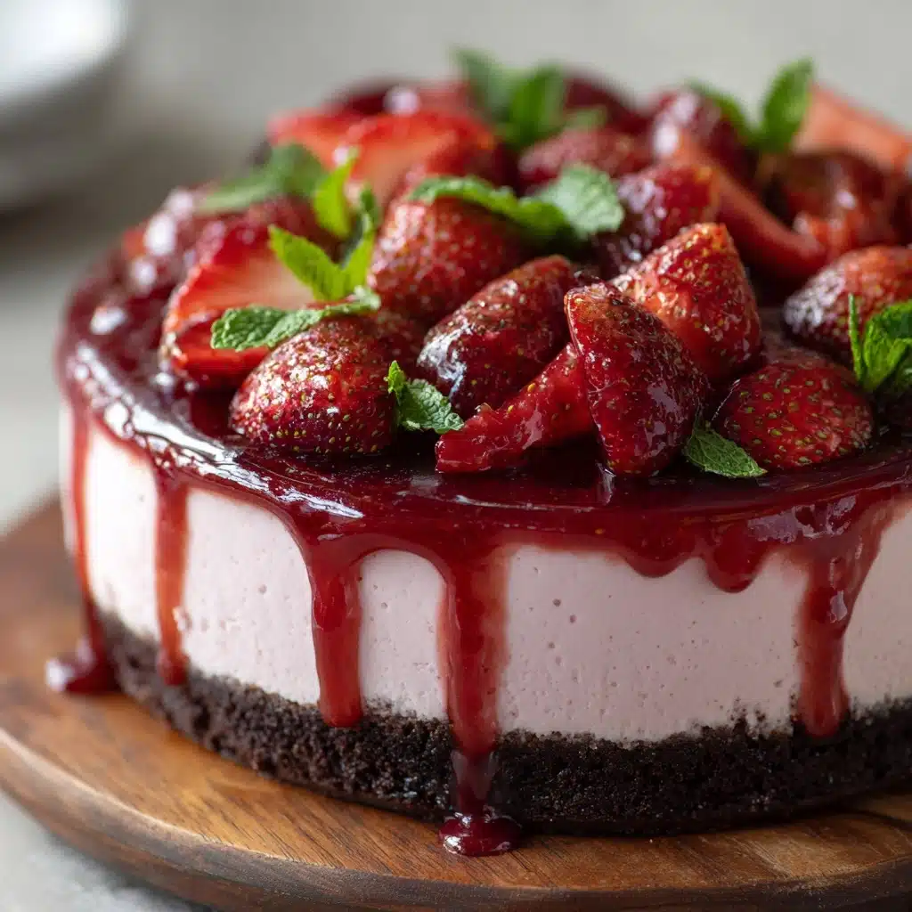 Chocolate Strawberry Cheesecake Recipe - Recipe Image