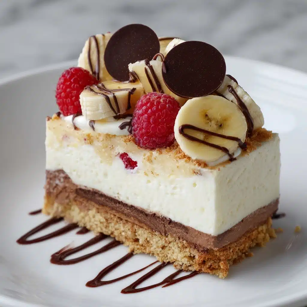 Heavenly No-Bake Banana Split Cheesecake Recipe - Recipe Image