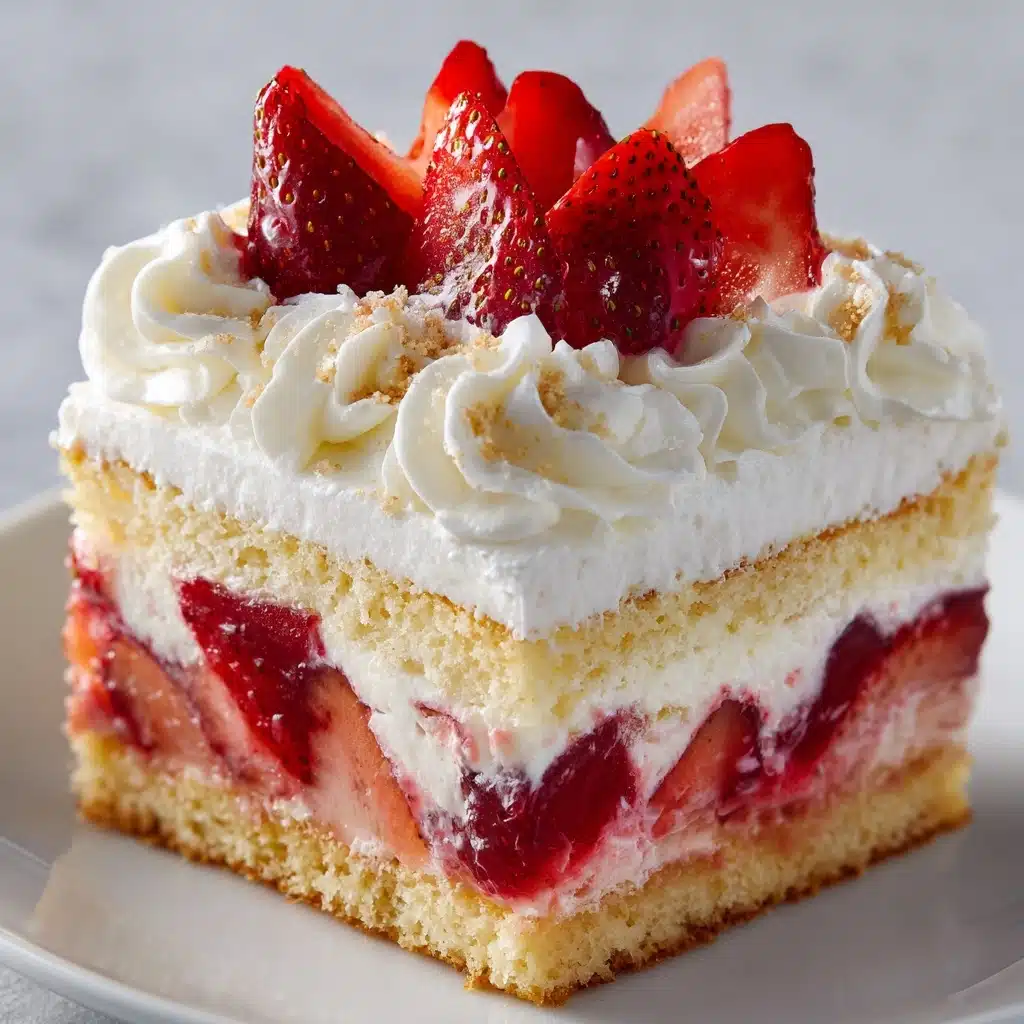 Easy Strawberry Poke Cake Recipe - Recipe Image