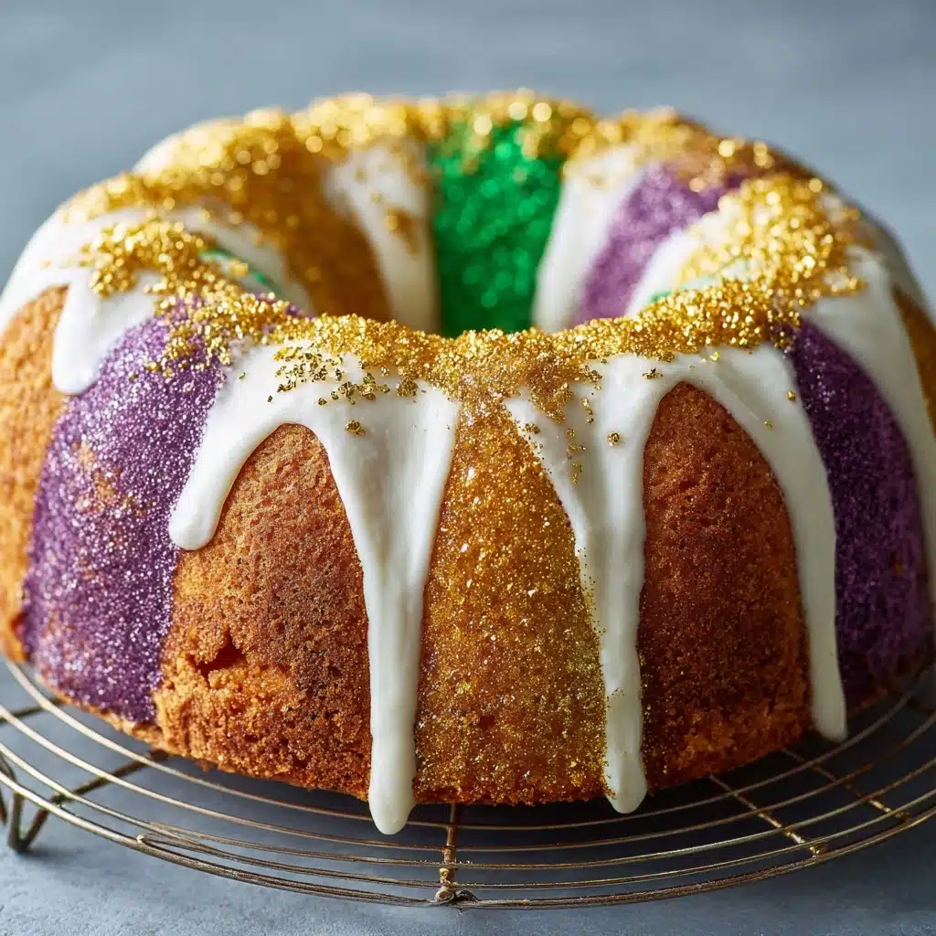 Easy Mardi Gras King Cake Recipe - Recipe Image