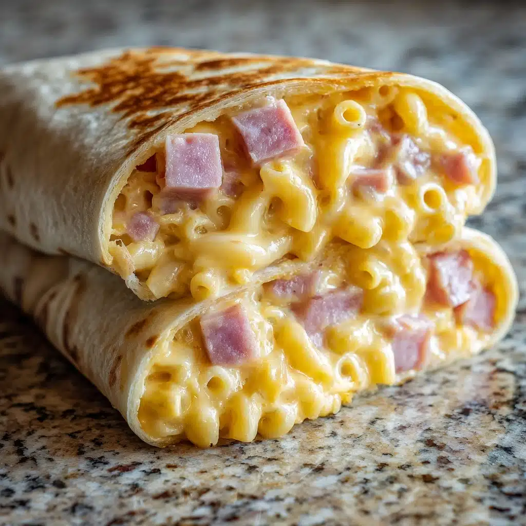 Mac ‘n’ Cheese Burger Wrap Recipe - Recipe Image
